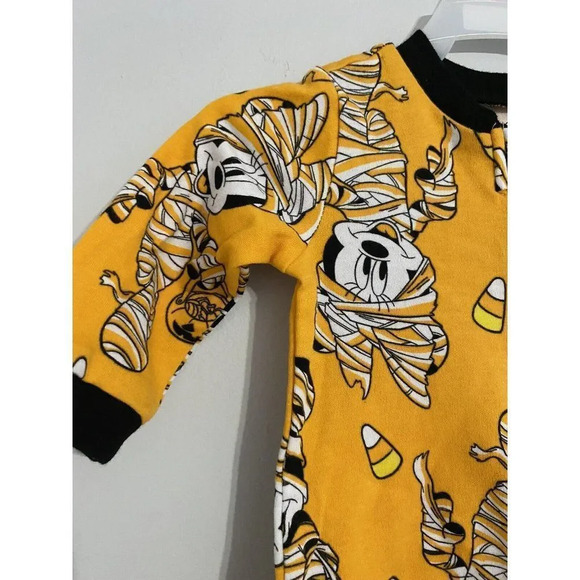 BABY UNISEX DISNEY MICKEY & MINNIE HALLOWEEN ONE PIECE ZIP UP SIZE 0-3 MONTHS - Picture 4 of 10